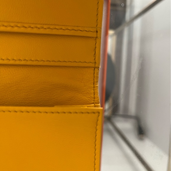 Bottega Veneta Yellow Intrecciato Leather Flap Continental Wallet - Picture 12 of 13